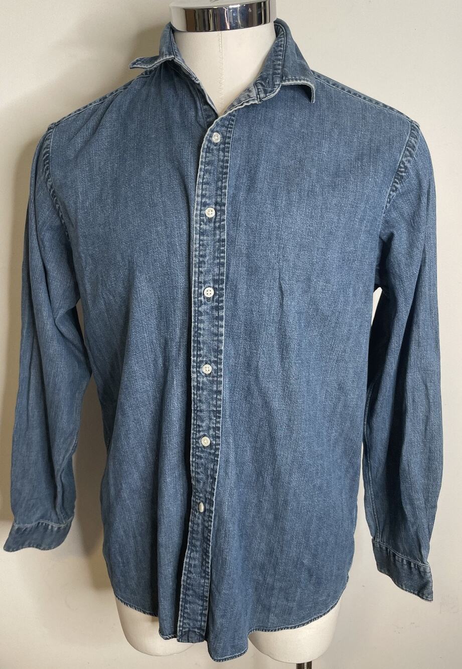 Polo Ralph Lauren Denim Westerton LS Shirt Mens XL Western Cotton Button Front